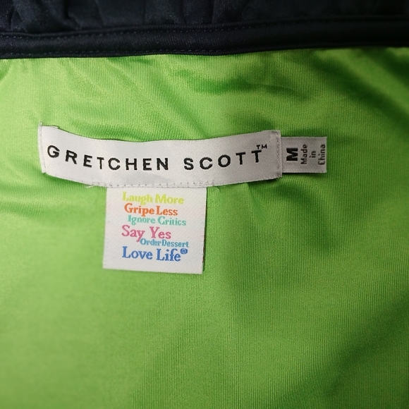 Grechen Scott Jersey Ruffneck 3/4 Sleeve Top. Ladise Size M - Picture 4 of 8